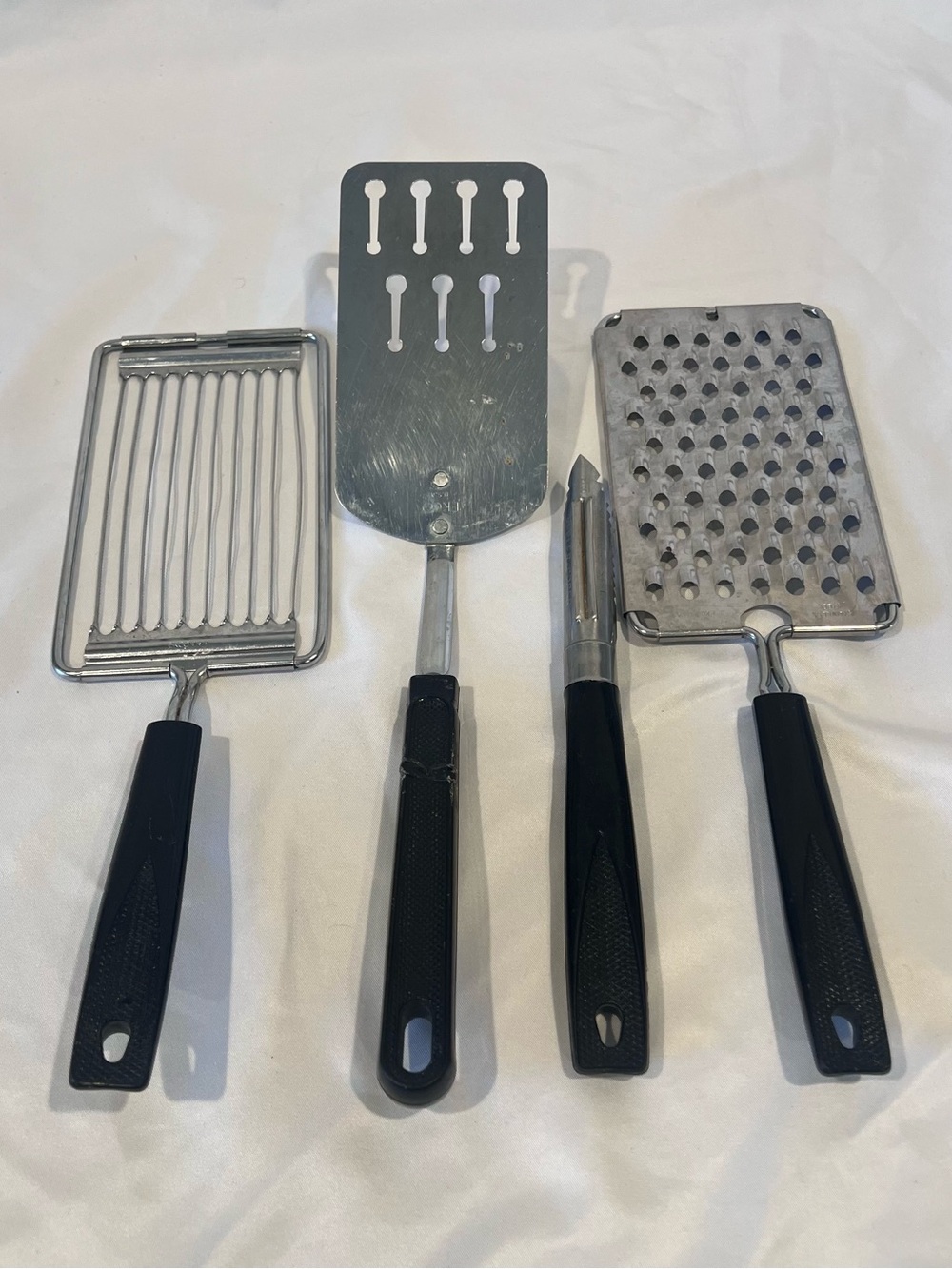 Vintage EKCO USA 4 Pc Kitchen Utensil Set Stainless Steel